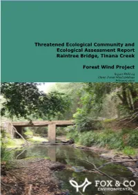 TEC and Aquatic Report FWH-04 2 DOCUMENT AUTHORISATION