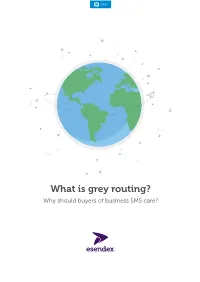What Is Grey Routing? Why Should Buyers of Business SMS Care? Contents Page