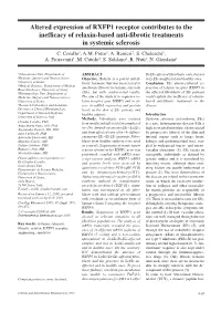 Altered Expression of RXFP1 Receptor Contributes to the Inefficacy of Relaxin-Based Anti-Fibrotic Treatments in Systemic Sclerosis C