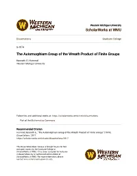 The Automorphism Group of the Wreath Product of Finite Groups