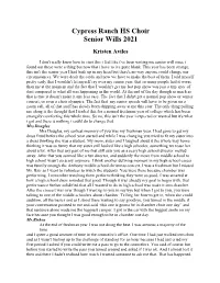 2020-2021 Senior Wills