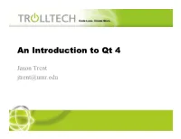 An Introduction to Qt 4