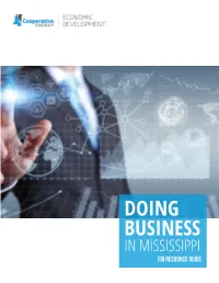 Doing Business in Mississippi Fdi Resource Guide Doing Business in Mississippii