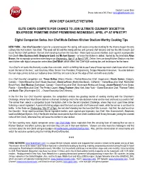 Iron Chef Gauntlet Returns Elite Chefs Compete for Chance to Join Ultimate Culinary Society in Six-Episode Primetime Event Prem