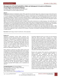 Management of Partial Hydatidiform Mole and Subsequent Intrauterine