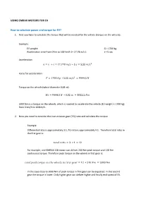 USING EMRAX MOTORS for EV How to Calculate Power and Torque