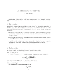 An Introduction to Varifolds
