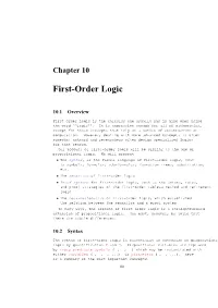 First-Order Logic