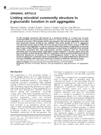 Linking Microbial Community Structure to &Beta;-Glucosidic