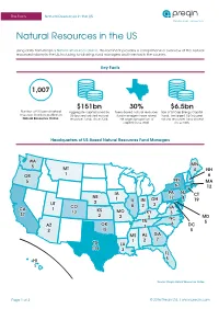 Natural Resources in the US Alternative Assets