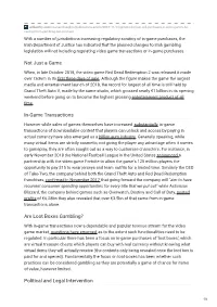 Not Just a Game In-Game Transactions