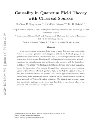 Causality in Quantum Field Theory with Classical Sources