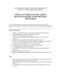 How to Upgrade Your Military Discharge
