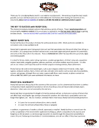 THE KEY to SUCCESS with READY SEAL: ABOUT READY SEAL