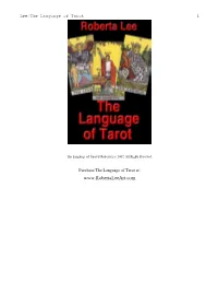 The Language of Tarot 1