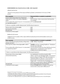 AFBIFOI20200501 Use of Postal Services in AFBI – Data Requested Inbound Mail Services