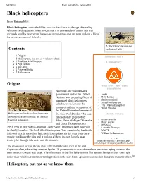 Black Helicopters - Rationalwiki Black Helicopters