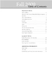 Fall2009 Working02 Catalog Layout.Qxd