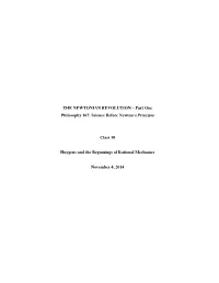 Huygens and the Beginnings of Rational Mechanics