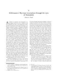 Schliemann's Mycenae Excavations Through the Eyes of Stamatakis