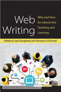 Web Writing: Why and How for Liberal Arts Teaching and Learning