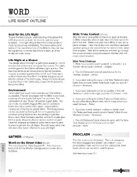 WORD Basic Introduction to Scripture LIFE NIGHT OUTLINE