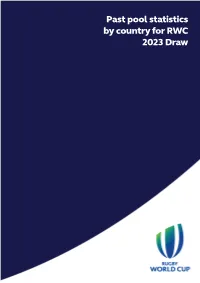 Past Pool Statistics by Country for RWC 2023 Draw