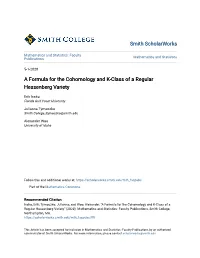 A Formula for the Cohomology and K-Class of a Regular Hessenberg Variety