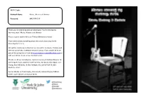 Re Twisting My Memory, Man’: Music, Memory and Memoir