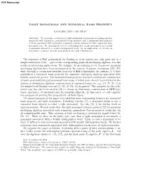 Tight Monomials and the Monomial Basis Property