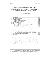 Why We Need Net Neutrality Legislation Now Or: How I Learned to Stop Worrying and Trust the Fcc