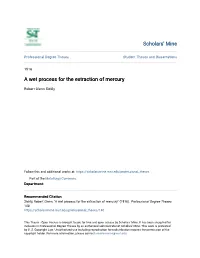 A Wet Process for the Extraction of Mercury