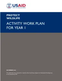 Activity Work Plan for Year 1