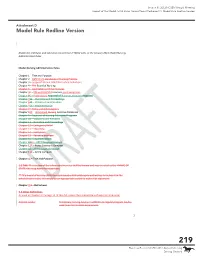 Attachment D. Model Rule Redline Version