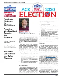 Candidate Platforms for ACE Offices