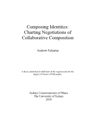 Composing Identities: Charting Negotiations of Collaborative Composition