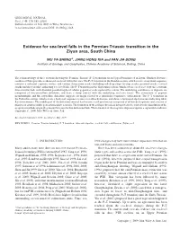 Evidence for Sea-Level Falls in the Permian-Triassic Transition in the Ziyun Area, South China