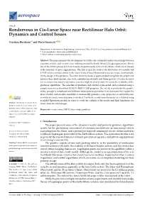 Rendezvous in Cis-Lunar Space Near Rectilinear Halo Orbit: Dynamics and Control Issues
