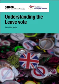 Understanding the Leave Vote