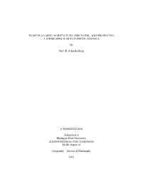 WHAT IS a FARM? AGRICULTURE, DISCOURSE, and PRODUCING LANDSCAPES in ST ELIZABETH, JAMAICA by Gary R. Schnakenberg a DISSERTATION