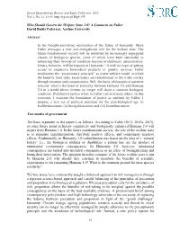 Who Should Govern the Welfare State 2.0? a Comment on Fuller David Budtz Pedersen, Aarhus University