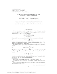 A LITTLEWOOD-RICHARDSON RULE for FACTORIAL SCHUR FUNCTIONS 1. Introduction As Λ Runs Over All Partitions with Length L(Λ)