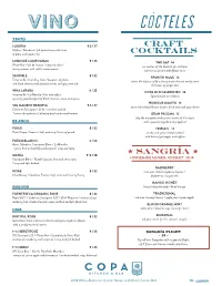 Beverage Menu