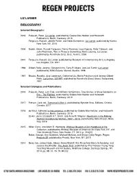 Liz Larner Bibliography