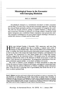 Missiological Issues in the Encounter with Emerging Hinduism
