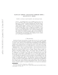 Partially Metric Association Schemes with a Multiplicity Three