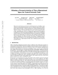 Skinning a Parameterization of Three-Dimensional Space for Neural Network Cloth