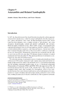 Astaxanthin and Related Xanthophylls