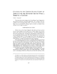Changes to the United States Court of Appeals for the Seventh Circuit Over a Third of a Century
