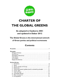 Charter of the Global Greens